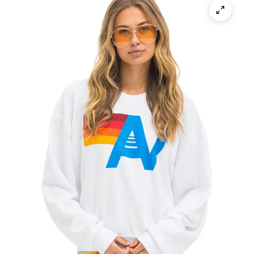Aviator Nation Logo Crew Sweatshirt - Size S - Picture 2 of 3